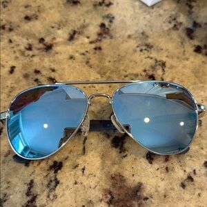 Stylish Blue Revo Aviator Sunglasses